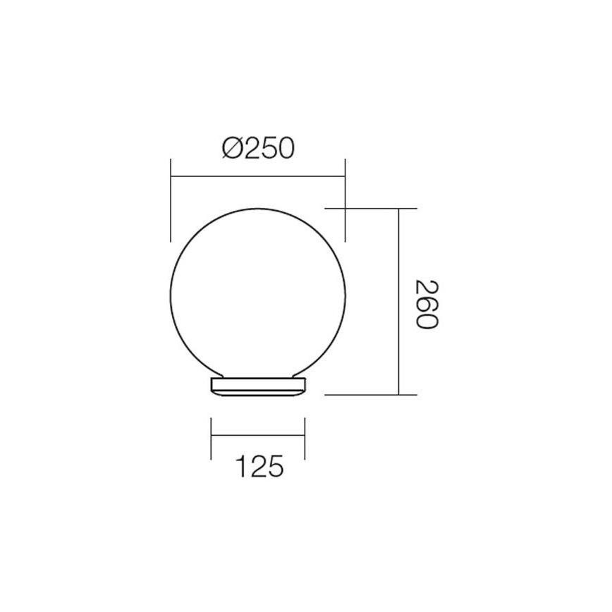 Redo 9770 - Zamjenski sjenilo za vanjsko svjetiljku SFERA promjera 25 cm IP44 smeđa