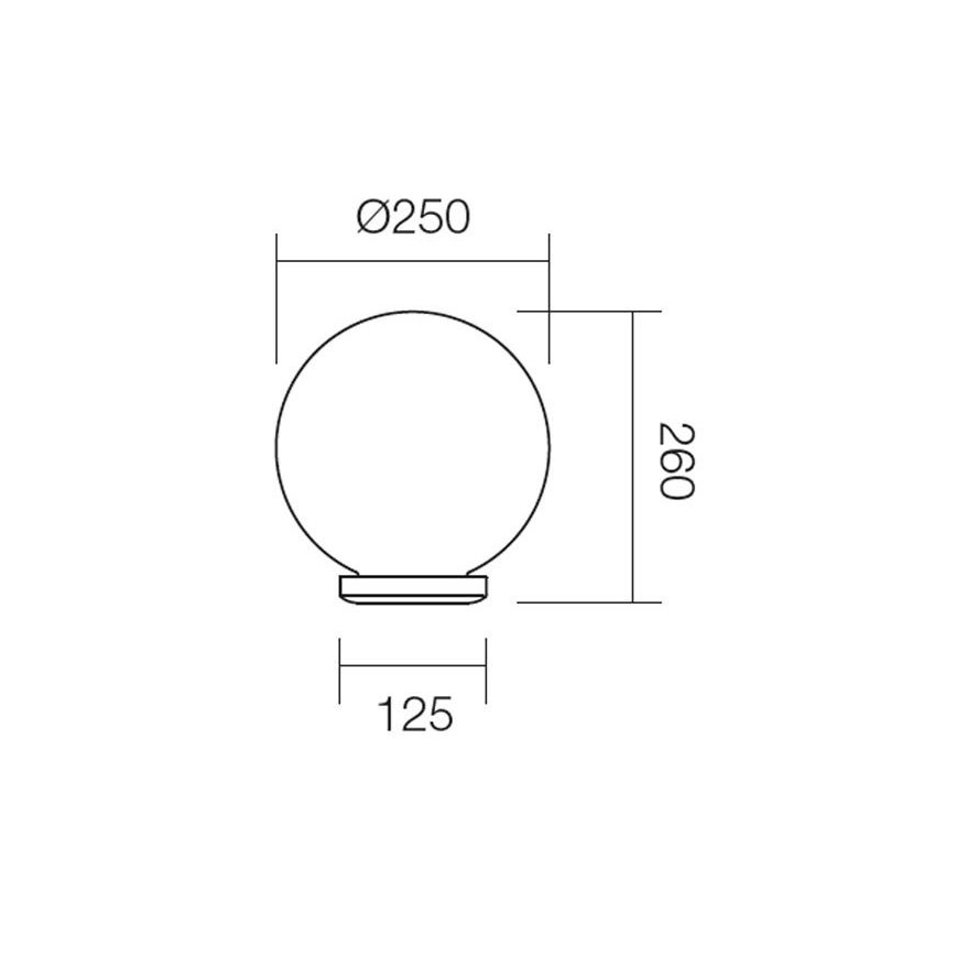 Redo 9771 - Zamjenski sjenilo za vanjsko svjetiljku SFERA promjer 25 cm IP44 bijela