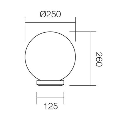 Redo 9771 - Zamjensko sjenilo za vanjsku svjetiljku SFERA pr. 25 cm IP44 bijela