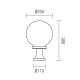 Redo 9774 - Vanjska lampa SFERA 1xE27/42W/230V IP44 25x38 cm smeđa