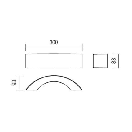 Redo 9903 - LED Vanjska zidna svjetiljka ECLIPSE 3xLED/3W/230V IP54