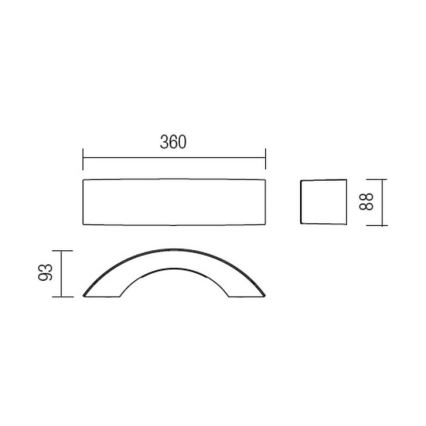 Redo 9904 - LED Vanjska zidna svjetiljka ECLIPSE 3xLED/3W/230V IP54