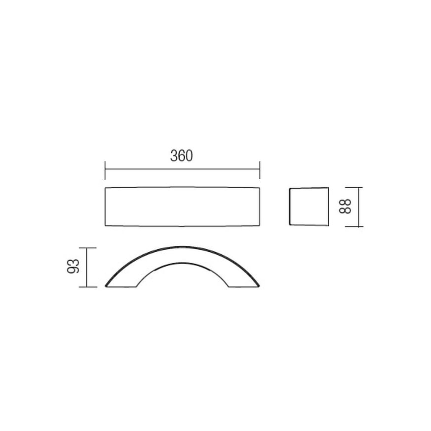 Redo 9904 - LED Vanjska zidna svjetiljka ECLIPSE 3xLED/3W/230V IP54