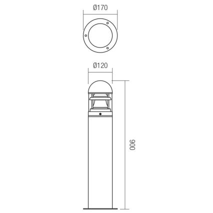 Redo 9945 - Vanjska lampa ARGO 1xE27/42W/230V IP54