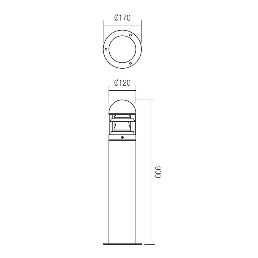Redo 9945 - Vanjska lampa ARGO 1xE27/42W/230V IP54