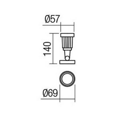 Redo 9997 - LED Vanjska lampa TIM LED/5W/230V 3000K IP65