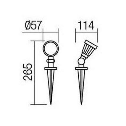 Redo 9998 - LED Vanjska lampa TIM LED/5W/230V 4000K IP65