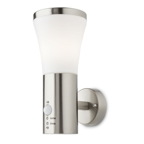 Redo Smarter 9059 - Vanjska zidna svjetiljka sa senzorom MUNICH 1xE27/28W/230V IP44