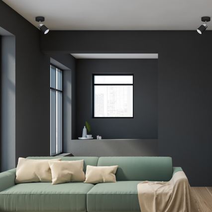 Reflektor JOKER 1xGU10/25W/230V crna/sjajni krom