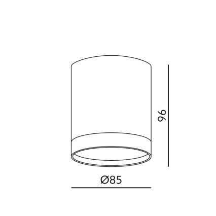 Reflektor OH12 1xGX53/35W/230V 9,6 cm crni