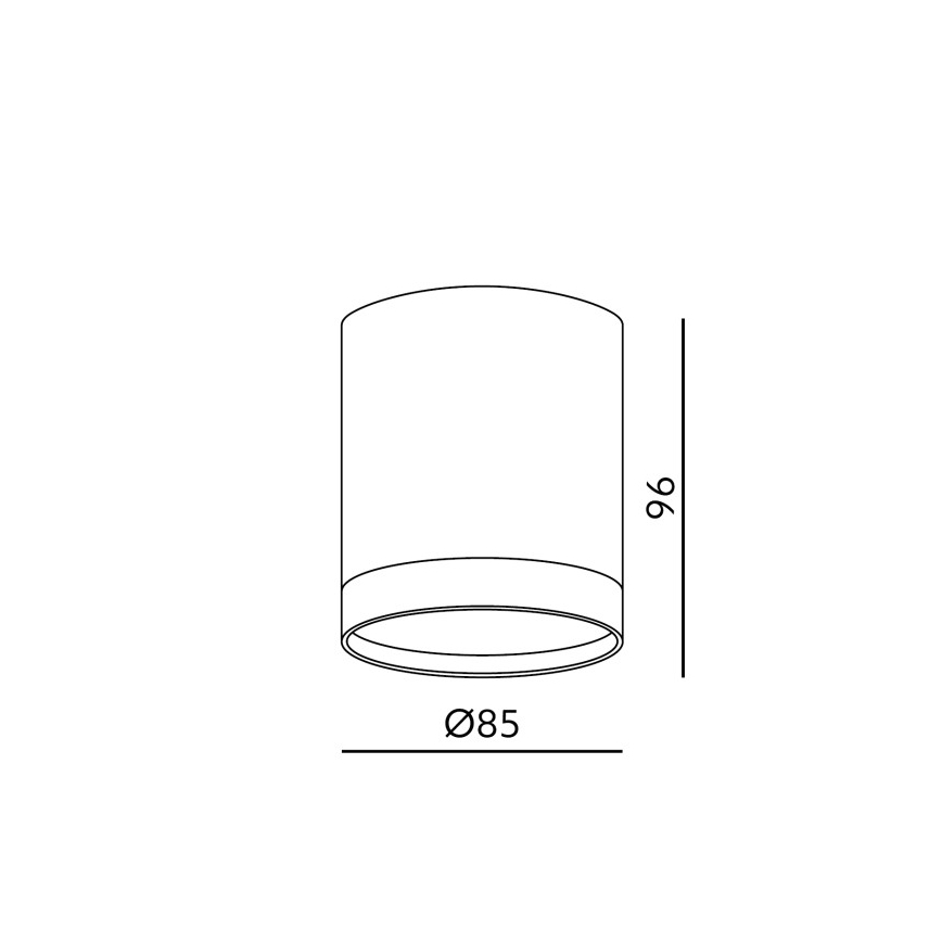 Reflektor OH12 1xGX53/35W/230V 9,6 cm crni