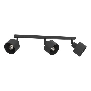 Reflektor PARKLA 3xE27/15W/230V crni