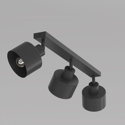 Reflektor PARKLA 3xE27/15W/230V crni
