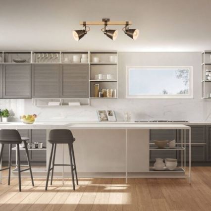 Reflektor RETRO 3xE27/40W/230V, smeđi