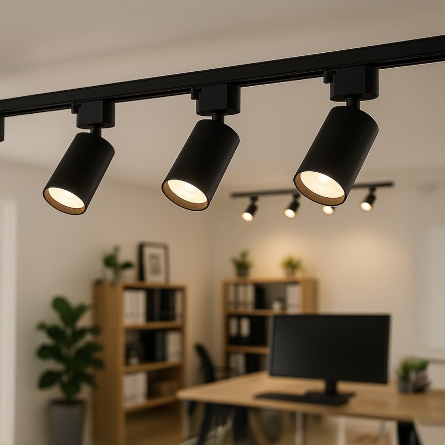 Reflektor za 1-fazni šinski sustav TIGER 1xGU10/10W/230V crna