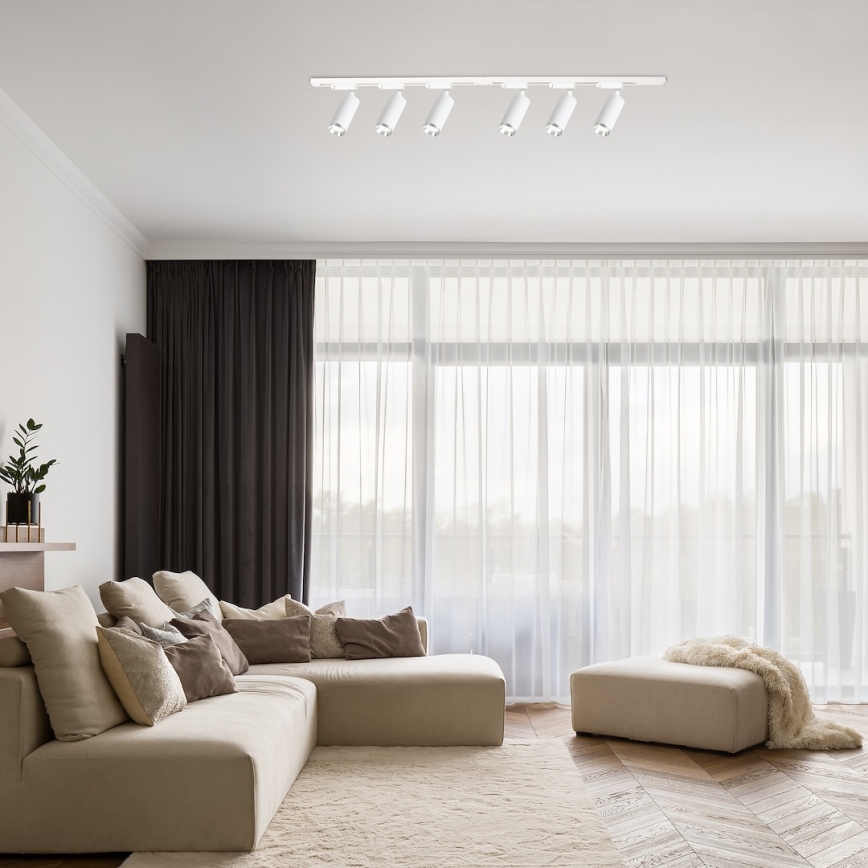 Reflektor za tračni sustav MICA 6xGU10/10W/230V bijela/matni krom