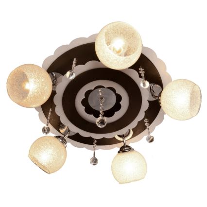 Reflektorska svjetiljka ARONA 5xE27/15W/230V+LED crna