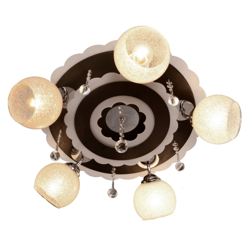 Reflektorska svjetiljka ARONA 5xE27/15W/230V+LED crna