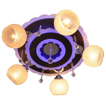Reflektorska svjetiljka ARONA 5xE27/15W/230V+LED crna