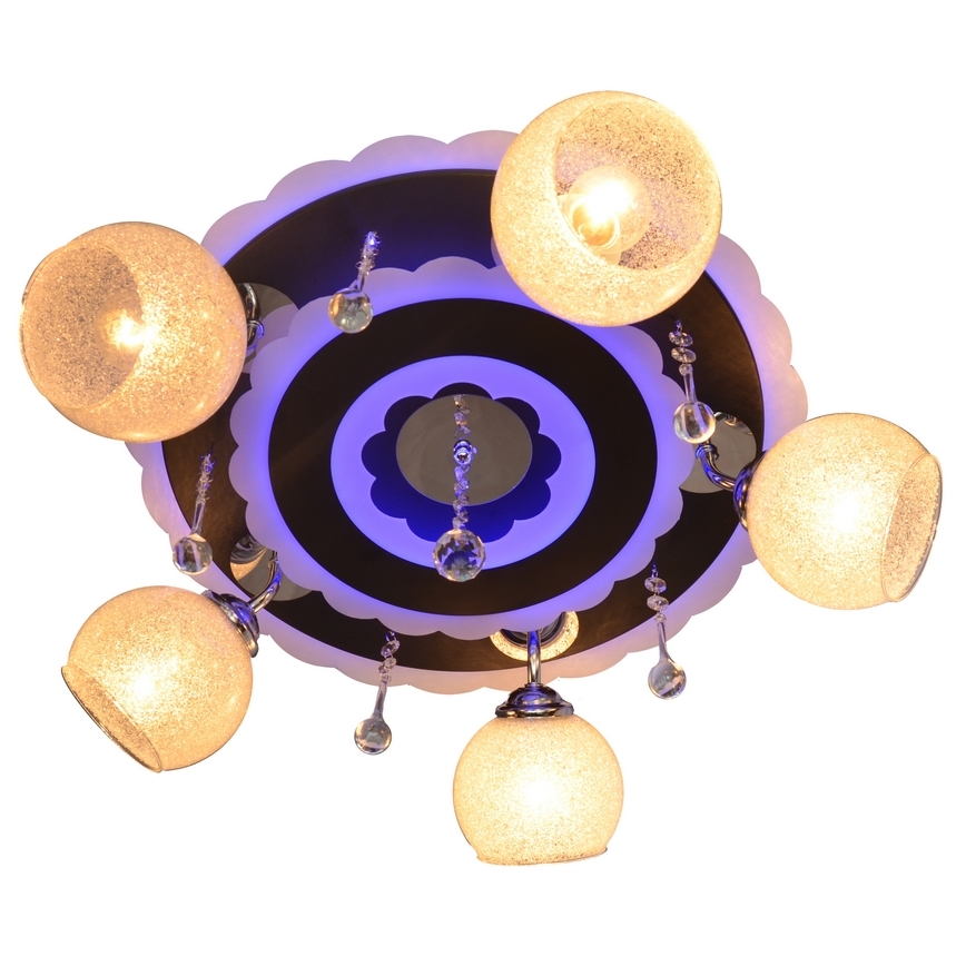 Reflektorska svjetiljka ARONA 5xE27/15W/230V+LED crna