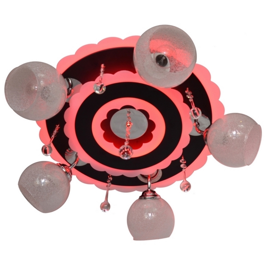 Reflektorska svjetiljka ARONA 5xE27/15W/230V+LED crna