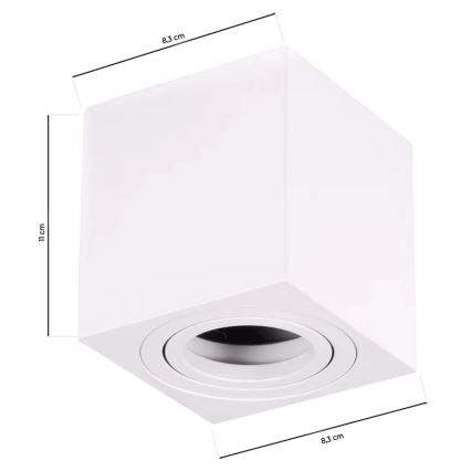 Reflektorska svjetiljka BIMA 1xGU10/25W/230V uglast bijela