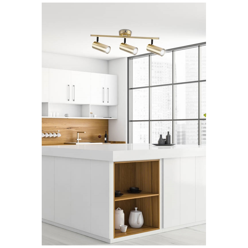 Reflektorska svjetiljka COLLY 3xGU10/15W/230V zlatna