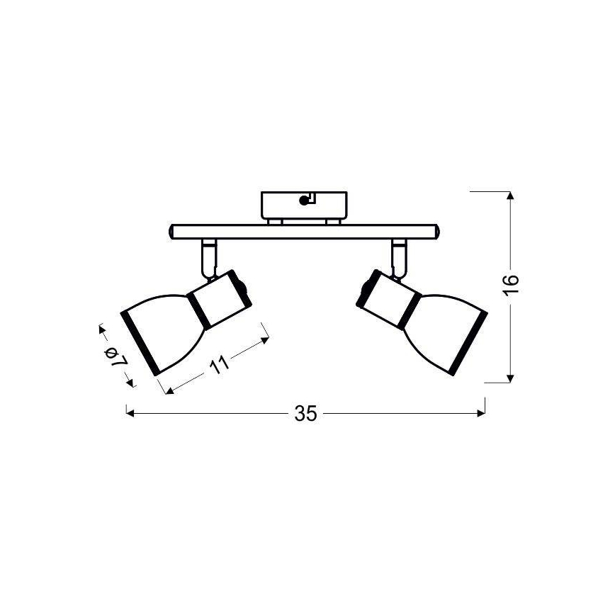 Reflektorska svjetiljka FIDO 2xE14/40W/230V bijela