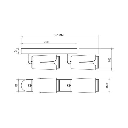 Reflektorska svjetiljka FLOWER 2xGU10/8W/230V bijela