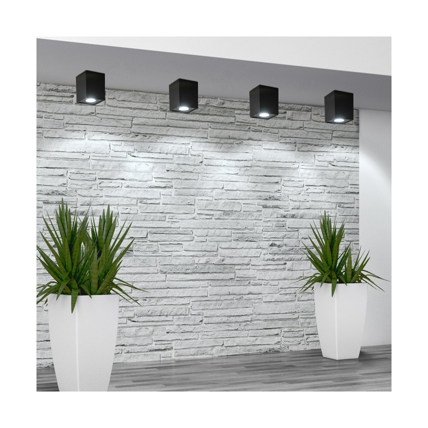 Reflektorska svjetiljka HADAR Q1 1xGU10/10W/230V crna