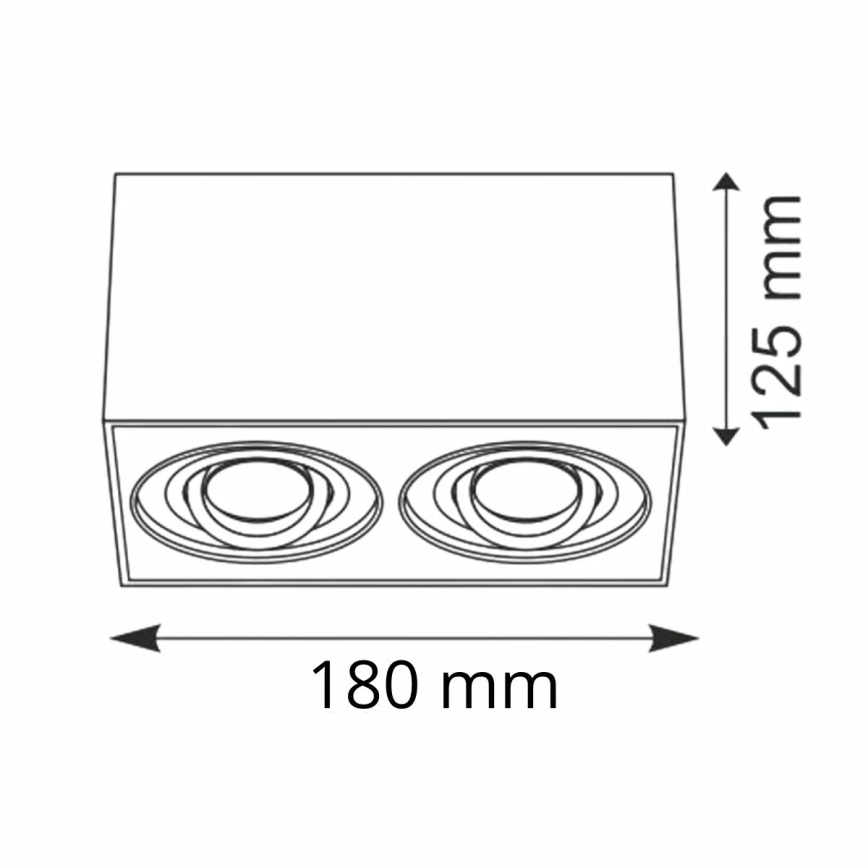 Reflektorska svjetiljka HADAR Q2 2xGU10/10W/230V bijela