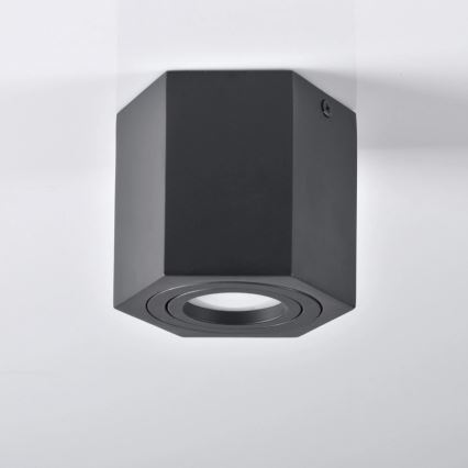 Reflektorska svjetiljka HEXAGON 1xGU10/10W/230V crna