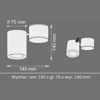 Reflektorska svjetiljka HOBRO 1xGU10/10W/230V bijela