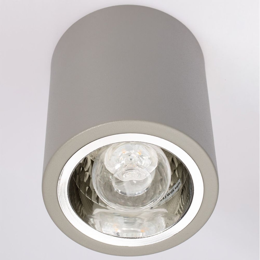 Reflektorska svjetiljka JUPITER 1xE27/20W/230V pr. 9,8 cm siva