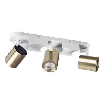 Reflektorska svjetiljka LAURIN 3xGU10/10W/230V mesing/bijela