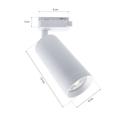 Reflektorska svjetiljka MICA za tračni sustav 1xGU10/25W/230V 1-fazna bijela