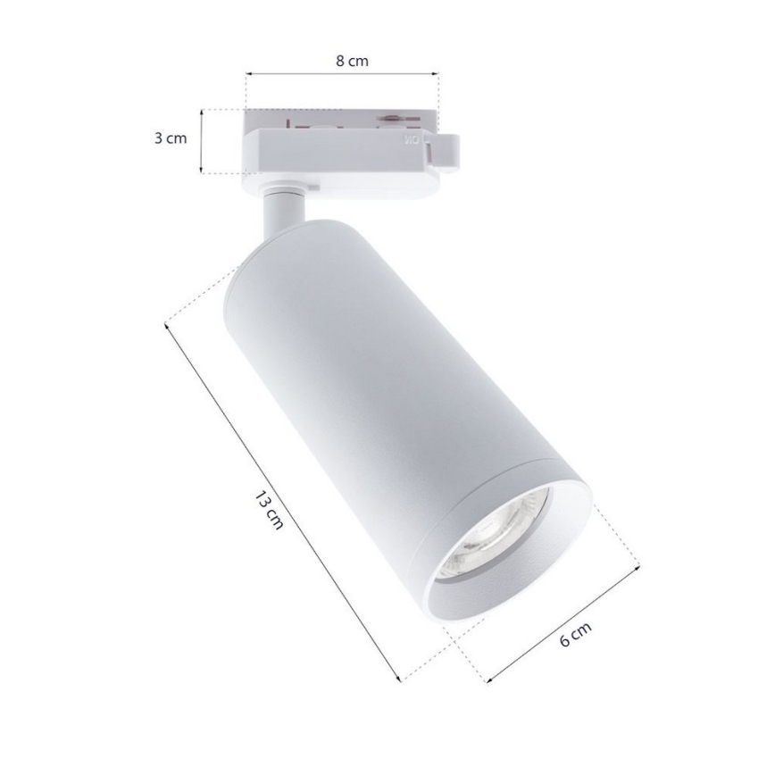 Reflektorska svjetiljka MICA za tračni sustav 1xGU10/25W/230V 1-fazna bijela