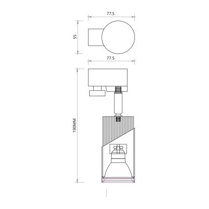 Reflektorska svjetiljka NEO za tračni sustav 1xGU10/8W/230V crna/zlatna