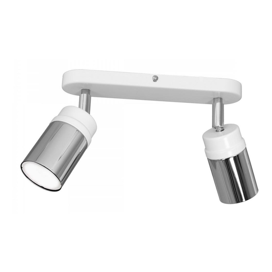 Reflektorska svjetiljka NEST 2xGU10/8W/230V bijela/sjajni krom