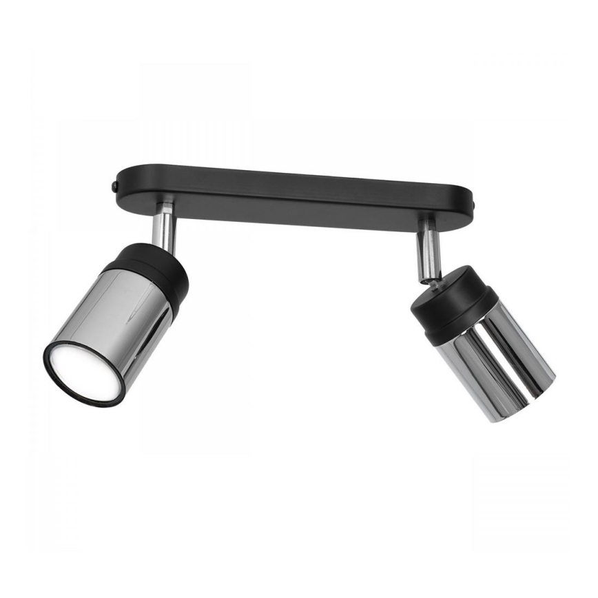 Reflektorska svjetiljka NEST 2xGU10/8W/230V crna/sjajni krom