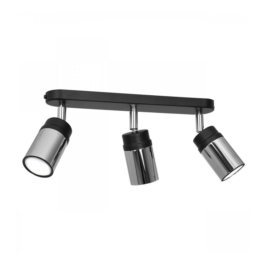 Reflektorska svjetiljka NEST 3xGU10/8W/230V crna/sjajni krom