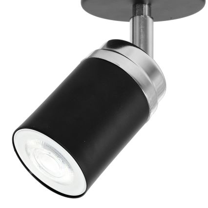Reflektorska svjetiljka RENO 1xGU10/8W/230V crna/sjajni krom