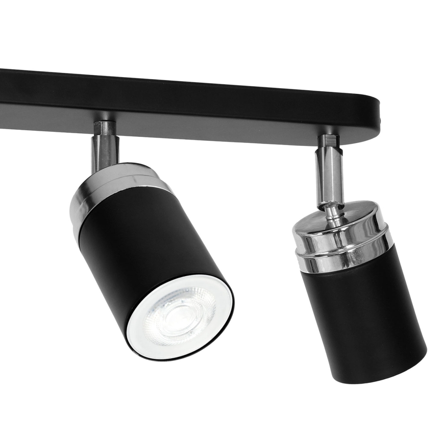 Reflektorska svjetiljka RENO 3xGU10/8W/230V crna/sjajni krom