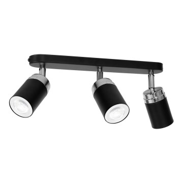 Reflektorska svjetiljka RENO 3xGU10/8W/230V crna/sjajni krom
