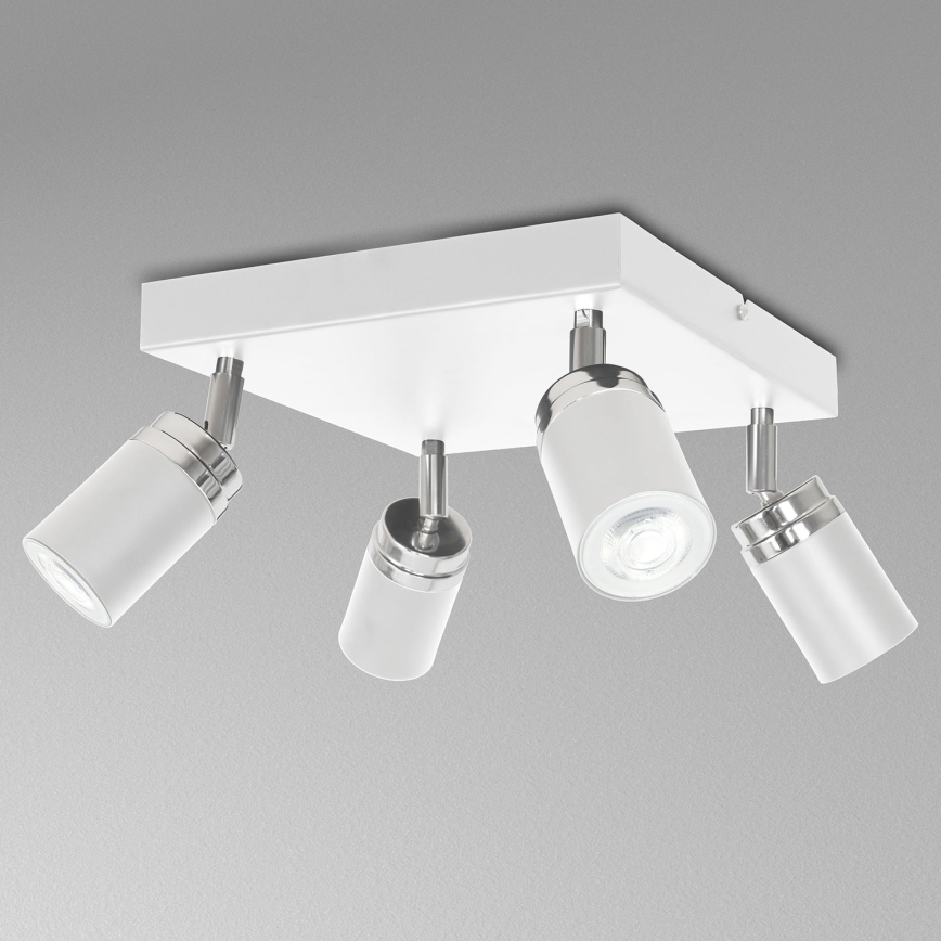 Reflektorska svjetiljka RENO 4xGU10/8W/230V bijela/sjajni krom