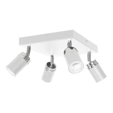 Reflektorska svjetiljka RENO 4xGU10/8W/230V bijela/sjajni krom
