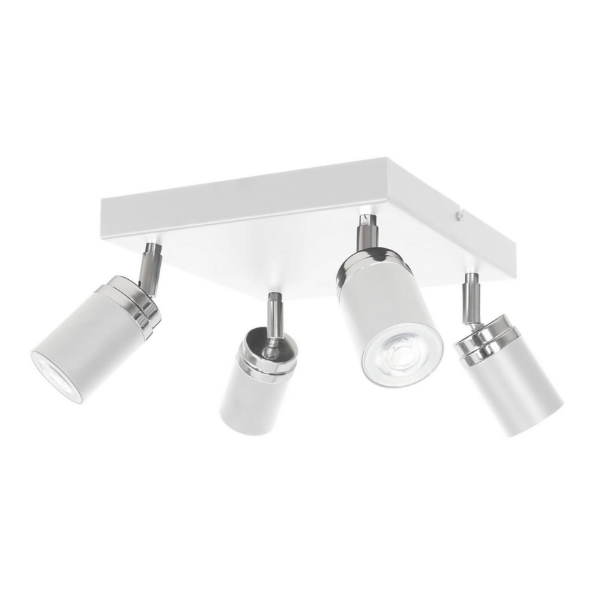 Reflektorska svjetiljka RENO 4xGU10/8W/230V bijela/sjajni krom