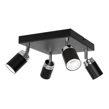 Reflektorska svjetiljka RENO 4xGU10/8W/230V crna/sjajni krom