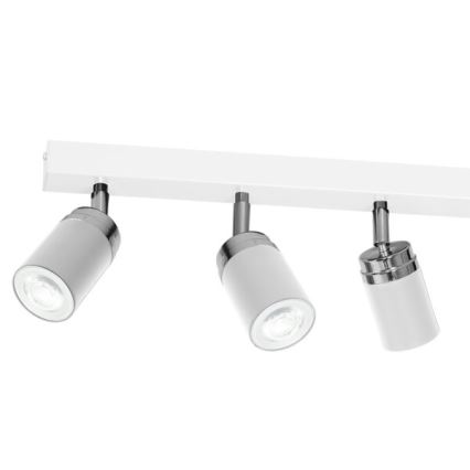 Reflektorska svjetiljka RENO 6xGU10/8W/230V bijela/sjajni krom