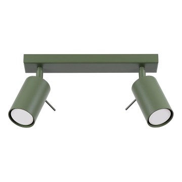 Reflektorska svjetiljka RING 2xGU10/10W/230V zelena